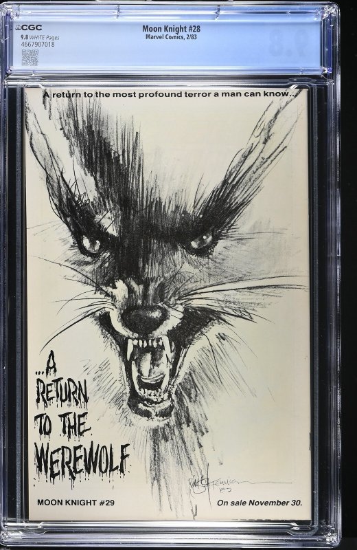 Moon Knight #28 (2/83) Graded CGC 9.8
