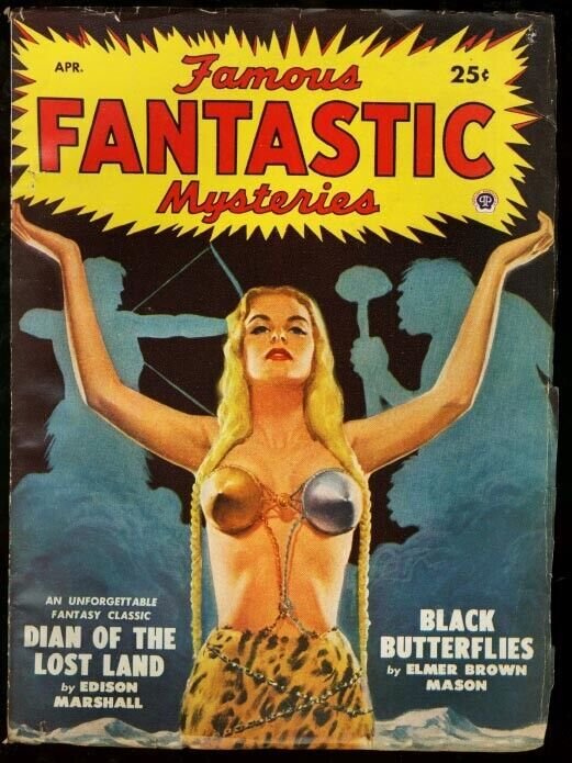 FAMOUS FANTASTIC MYSTERIES 1949 APR-VIRGIL FINLAY PULP FN/VF