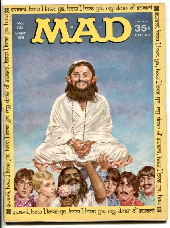 Mad Magazine #121 1968- BEATLES with guru cover VG-