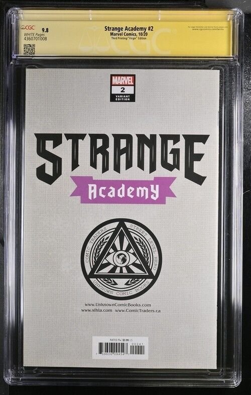 Strange Academy (2022) # 2(CGC 9.8) Signed Ramos * Third Printing Virgin Edition