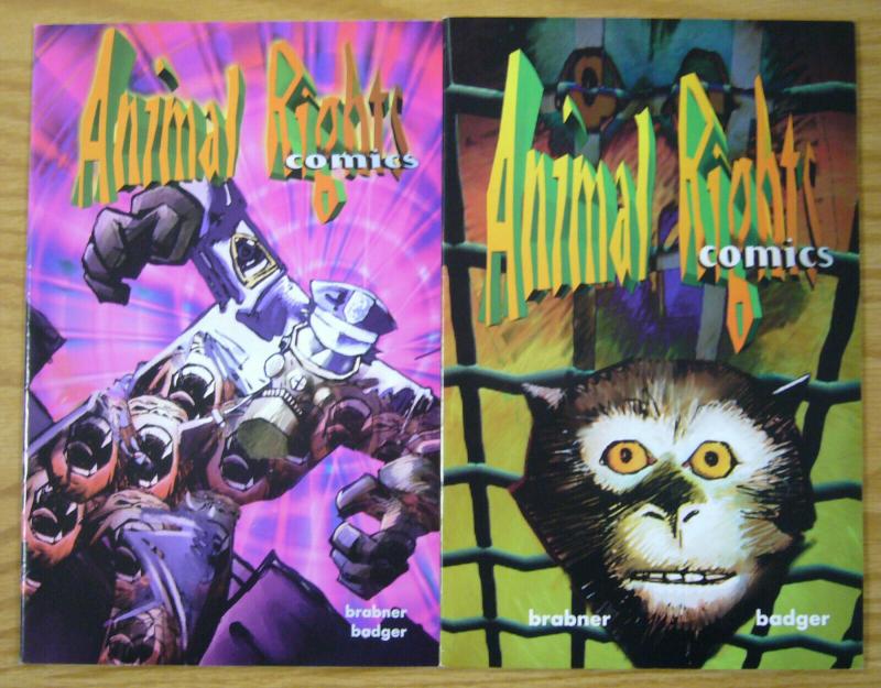 Animal Rights Comics #1-2 VF/NM complete series - oliver stone - PETA - set 