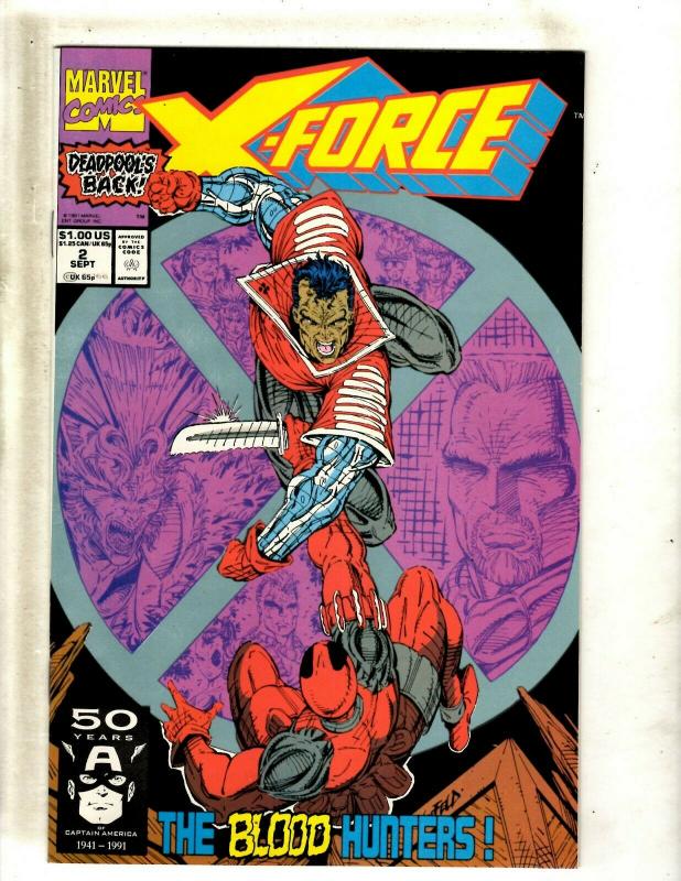 X-Force # 2 NM Marvel Comic Book 2nd Deadpool Appearance Cable Domino X-Men JF23