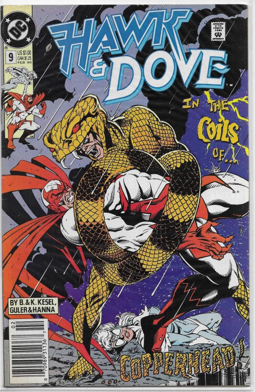 Hawk and Dove (vol. 2, 1989) # 9 VG Kesel, Guler, Copperhead