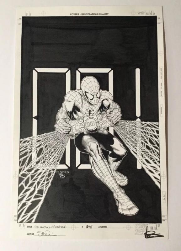 Amazing Spider-man 548 Original Cover Art Steve Mcniven Dexter Vines