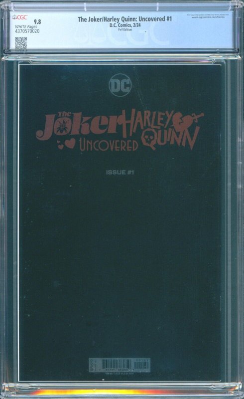 The Joker Harley Quinn Uncovered #1 CGC 9.8 Alex Ross 1999 Virgin Foil DC 2023