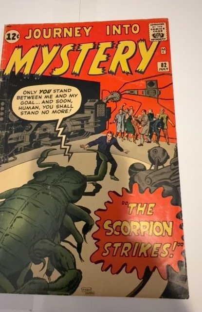 Journey Into Mystery #82 (1962) the scorpion strikes monster stories