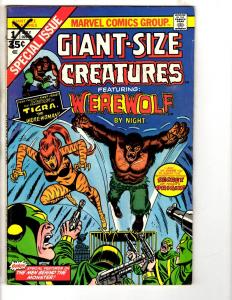 Giant Size Creatures # 1 FN Marvel Comic Book 1st Tigra Appearance Werewolf RM2