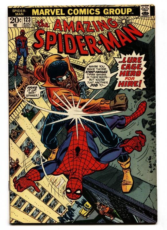 AMAZING SPIDER-MAN #123-MARVEL COMICS-fn-Luke Cage cover