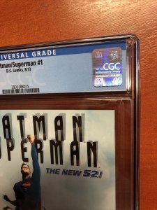 Batman/Superman #1 (2013) (CGC 9.6 WP) Newsstand Ed