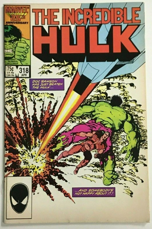 INCREDIBLE HULK#318 VF 1986 MARVEL COMICS