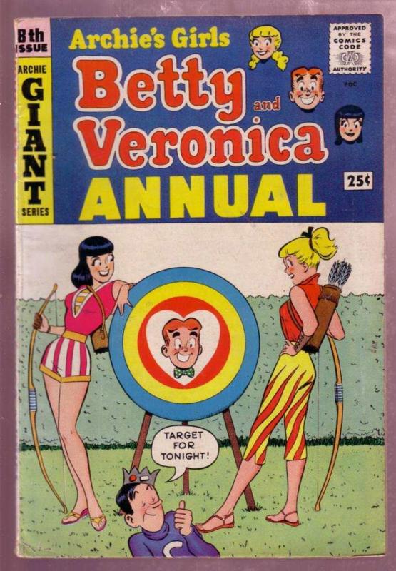 ARCHIE'S GIRLS BETTY & VERONICA ANNUAL #8 1960 ARCHERY FN