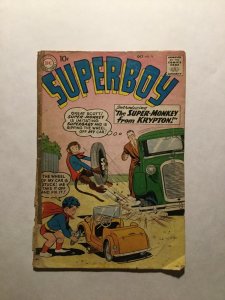 Superboy 76 Good- Gd- 1.8 Top Staple Detached First 1st Super Monkey Dc Comics
