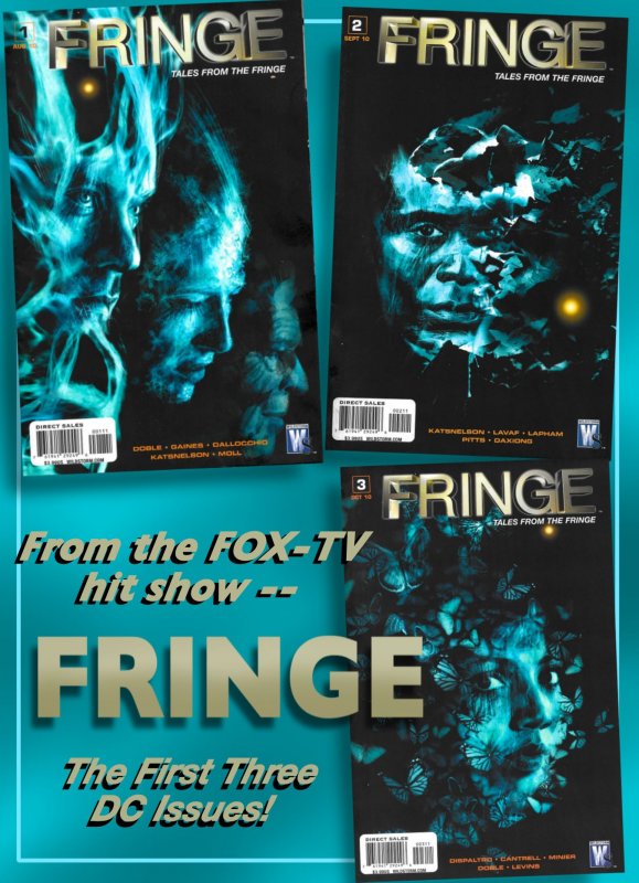 FRINGE #1, #2, #3 (Aug-Oct 2010) 9.4 NM  First 3 DC Issues Based on FOX-TV HIT!
