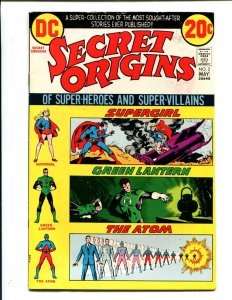 Secret Origins #2 - Supergirl, Green Lantern, The Atom Origins (5.5) 1973