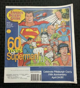 1998 COMIC BUYERS GUIDE #1275 FVF 7.0 60 years of Superman