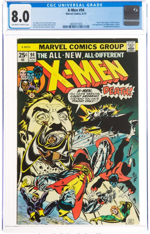 X-Men #94 (Marvel, 1975) CGC VF 8.0 Off-white to white pages. Second appearan...