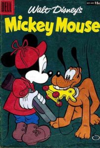 Mickey Mouse (Walt Disney's) #56 FAIR ; Dell | low grade comic October 1957 Plut