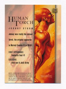 1996 Marvel Masterpieces #21 Human Torch