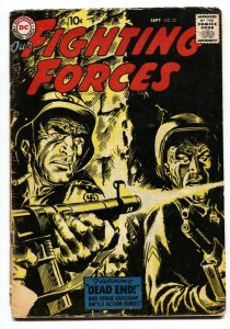 OUR FIGHTING FORCES #25-1957-DC-SILVER AGE-BLACK COVER-JOE KUBERT-FR