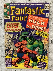 Fantastic Four # 25 VG/FN Marvel Comic Book Thing Human Torch Dr. Doom RD1