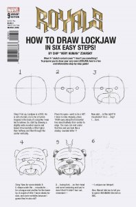 Royals #9 Marvel Comics 2017 Chip Zdarsky How To Draw Lockjaw Variant Inhumans