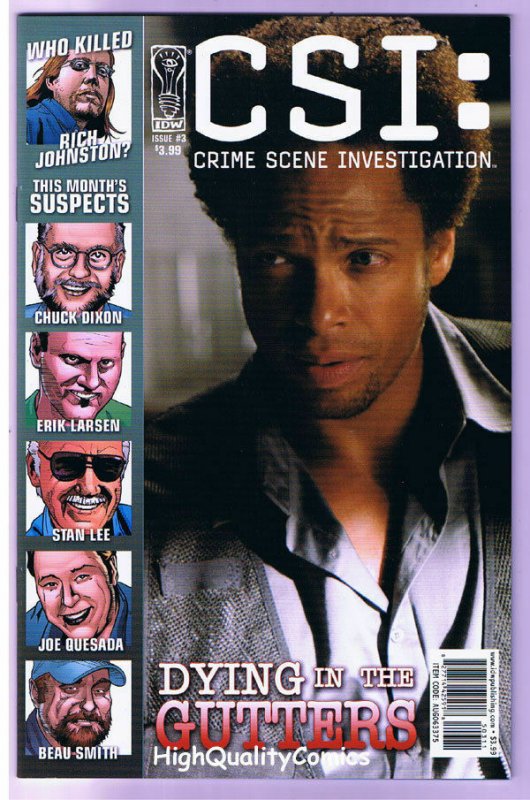 CSI : DYING in the GUTTERS #3, NM+, Photo cover, 2006, more CSI in store