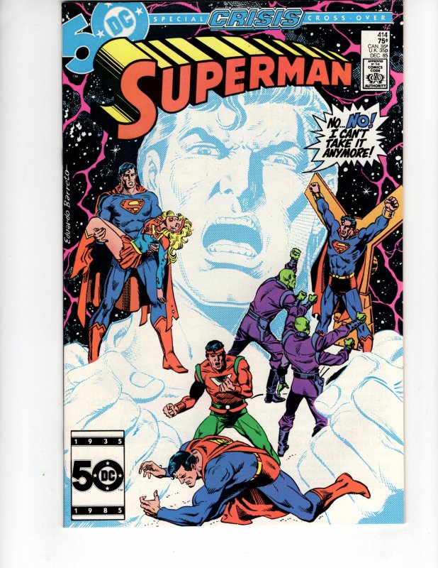 Superman #414 Crisis on Infinite Earths X-Over Copper Classsic