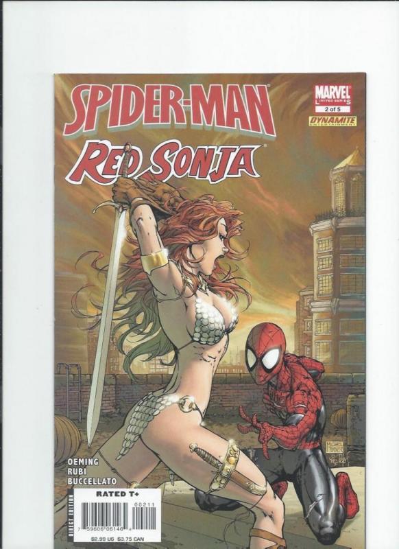 SPIDER-MAN / RED SONJA #2, VF/NM, Michael Turner, Venom, 2007, more SM & RS in s