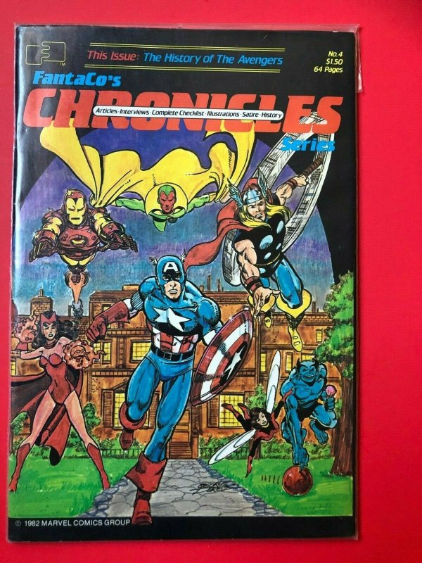 FantaCo's CHRONICLES HISTORY OF THE AVENGERS #4  1982 / PEREZ / MID/+/- QUALITY