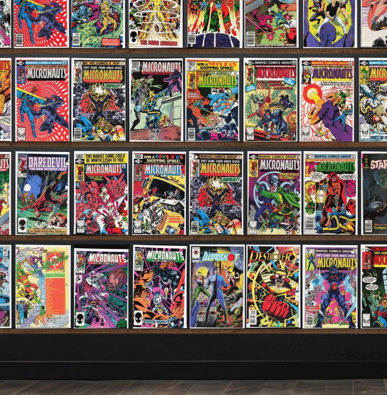Huge Lot 150+ Comics with Micronauts, Bloodshot, Ghost Rider, Armorines & More!