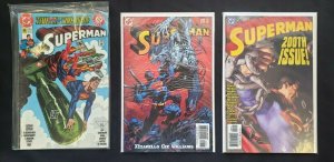 SUPERMAN 3PC (VF) JIM LEE, 200TH ISSUE, TIME AND TIME AGAIN 1991-2004