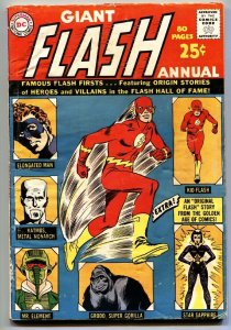 FLASH ANNUAL #1 comic book ORIGIN KID FLASH & ELONGATED MAN  1963 