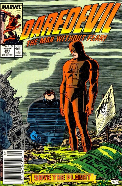 Daredevil #251 (Newsstand) VG ; Marvel | low grade comic February 1988 Pollution