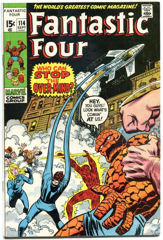 FANTASTIC FOUR #114, FN+, vs OverMind, Buscema, 1961,more FF in store, QXT