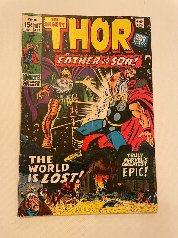 The Mighty Thor # 187 FN Marvel Comic Book Loki Sif Odin Asgard 25 LI2