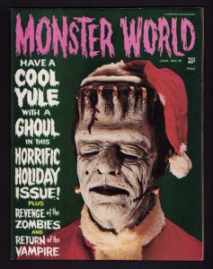 MONSTER WORLD #6 JAN 1966 (8.5/9) Glenn Strange Frankenstein in Santa Suit Cover