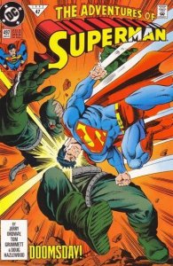 Adventures of Superman #497A (1992) Direct Edition Superman vs Doomsday