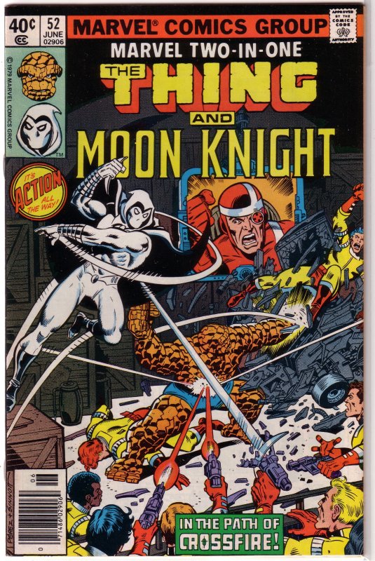 Marvel Two-in-One   vol. 1   # 52 FN Thing/Moon Knight, Grant/Craig, Perez cover