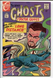 MANY GHOSTS OF DOCTOR GRAVES #9 1968-CHARLTON-STEVE DITKO ART-HORROR-vg