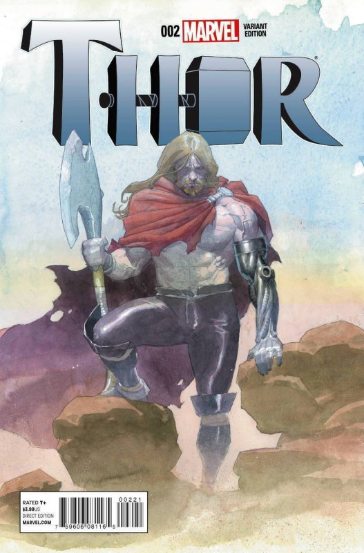 (2015) THOR #2 1:25 Ribic VARIANT COVER! 1st Full Appearance JANE FOSTER as THOR