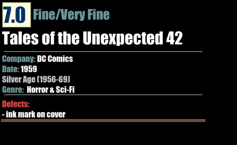 Tales of the Unexpected 42 (1959) FN/VF Silver Age DC Comics