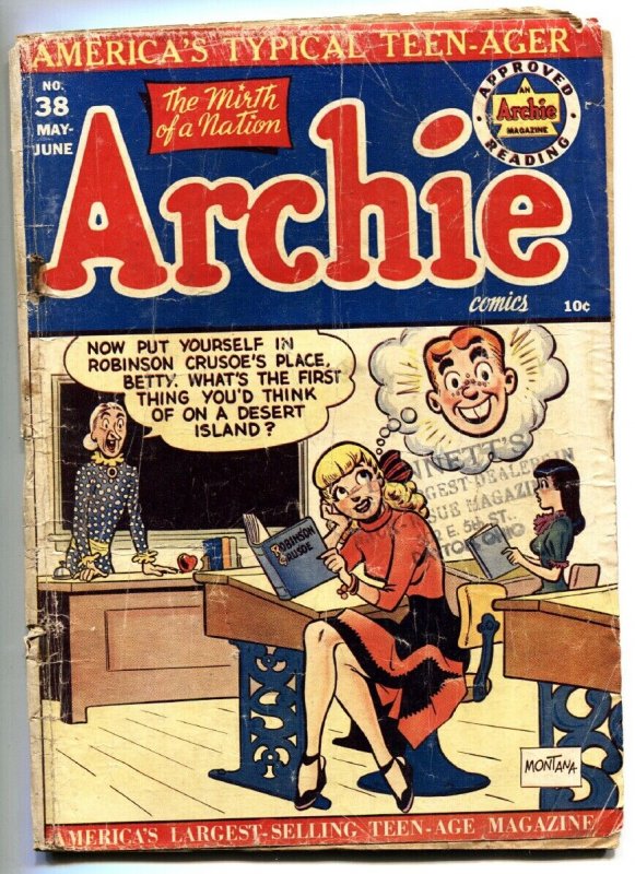 ARCHIE #38-1949-comic book-Spicy BETTY legs cover G