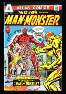 Tales of Evil #3 NM- 9.2 1st Print Atlas Featuring Man-Monster!