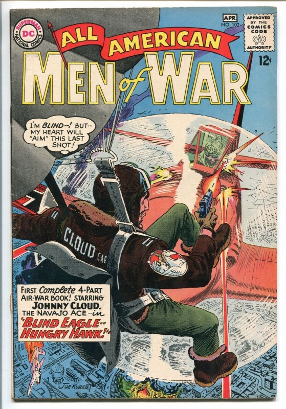 ALL-AMERICAN MEN OF WAR #102-1964-DC-JOE KUBERT-NAVAJO ACE-JOHNNY CLOUD-vf