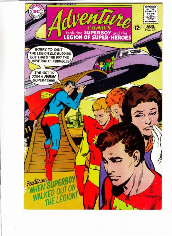 Adventure Comics #371 (Aug-68) VF High-Grade Legion of Super-Heroes, Superboy