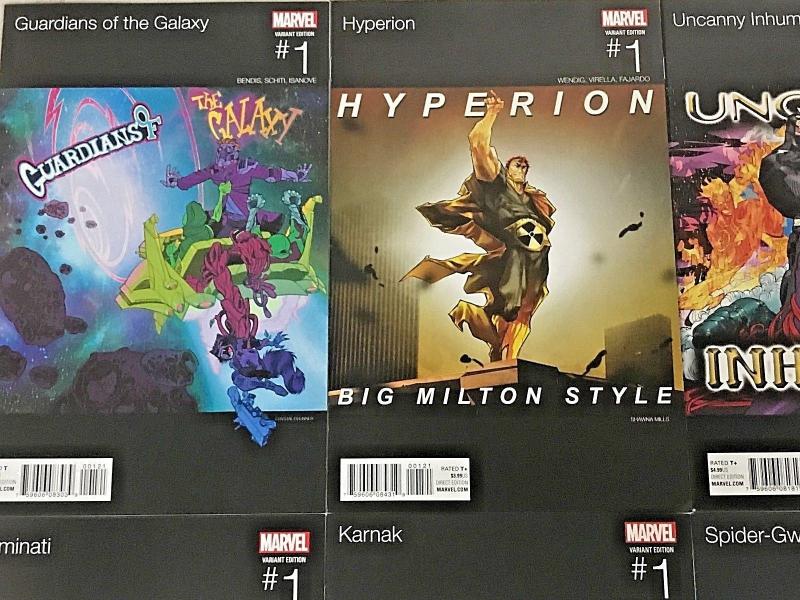 MARVEL HIP HOP VARIANT LOT OF 6 BOOKS NM 2016 HYPERION, INHUMANS, KARNAK