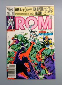 ROM #24, VF Newsstand Nova and the New Champions, Marvel Comics, 1980 JR1