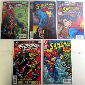 Superman Man of Steel Lot of 5 #0, 33, 35, 72, 106 (1994) DC Comics Comic Books