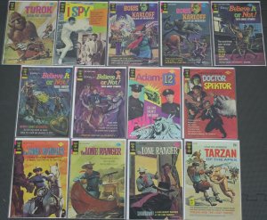 Bronze Age Gold Key Comics Lot of 13 Comic Books Turok Lone Ranger Boris Karloff