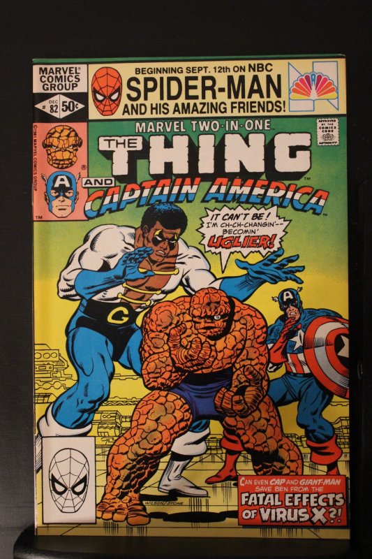 Marvel Two-in-One #82 (1981) High-Grade VF+ Black Goliath, Captain America Wow!